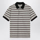 Prada Ivory/Garnet Striped Cotton Polo Shirt