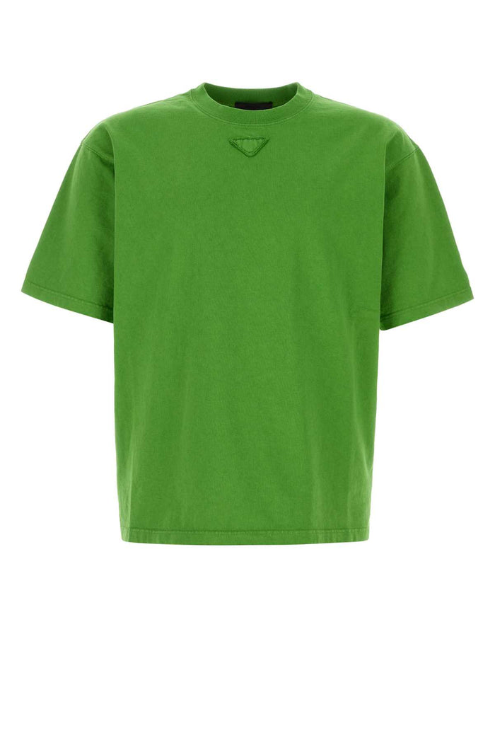 Prada Grass Green Cotton T-Shirt