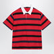 Prada Shortsleeved Polo Shirt With Red / Blue Stripes