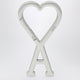 Ami Paris Ami De Cœur Carabiner Keyring In Metal, Silver