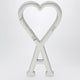Ami Paris Ami De Cœur Carabiner Keyring In Metal, Silver