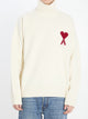 Ami Paris Ami Paris Black Wool Ami De Coeur Turtleneck