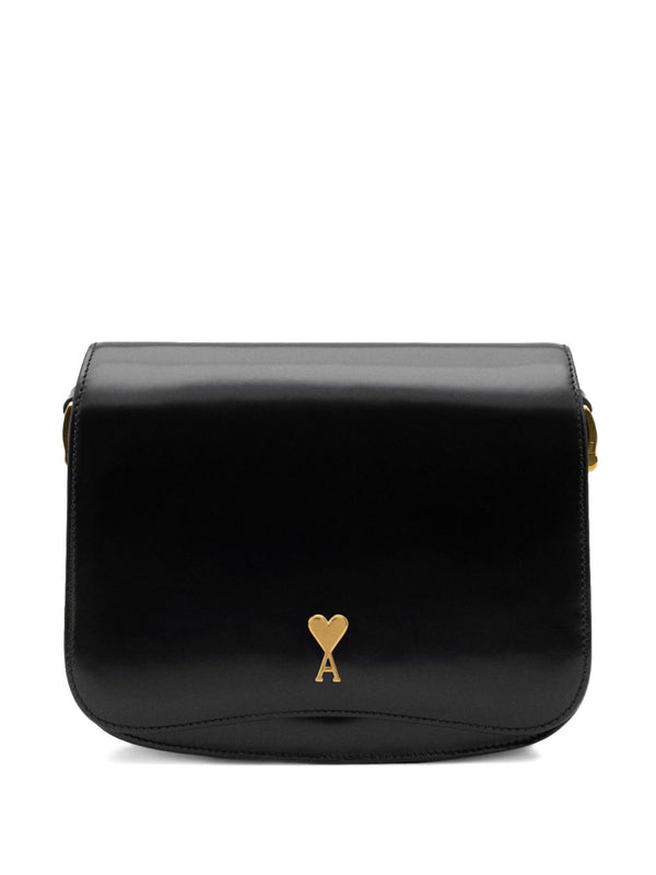 Ami Paris Paris Paris Shoulder Bag -  - Leather - Black