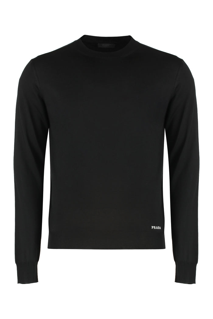 Prada Fine Knit Crew-Neck Sweater