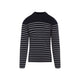 Prada Striped Combed Wool Crew Neck Sweater
