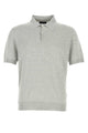 Prada Grey Silk Polo Shirt