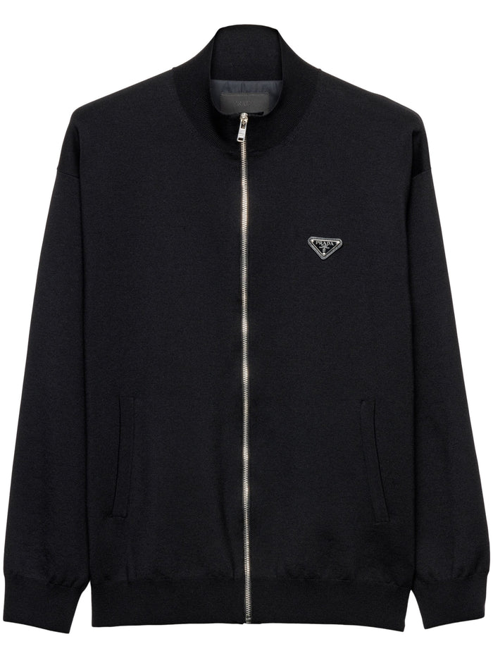 Prada Black Nylon Cardigan