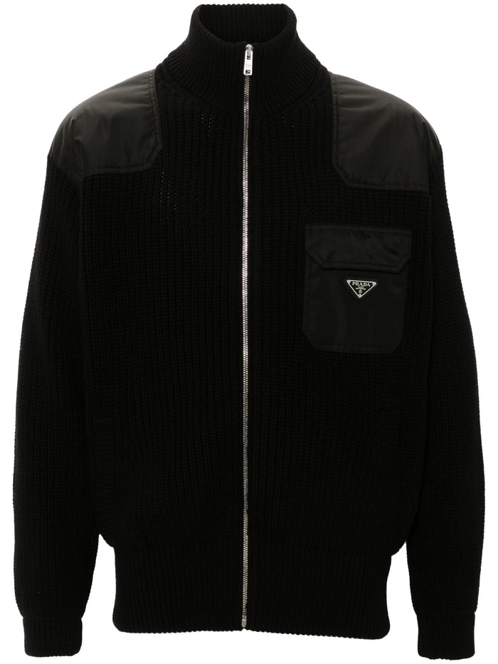 Prada Wool And Cashmere Black Cardigan