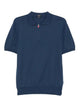 Kiton Blue Cotton Polo
