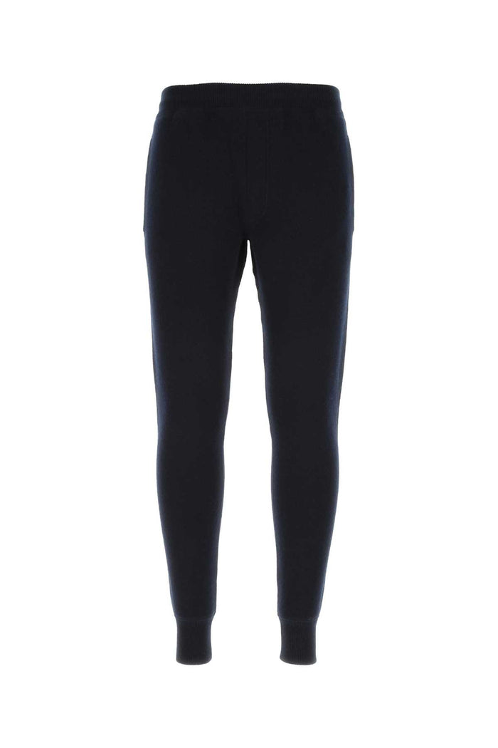Prada Dark Blue Stretch Cashmere Blend Joggers
