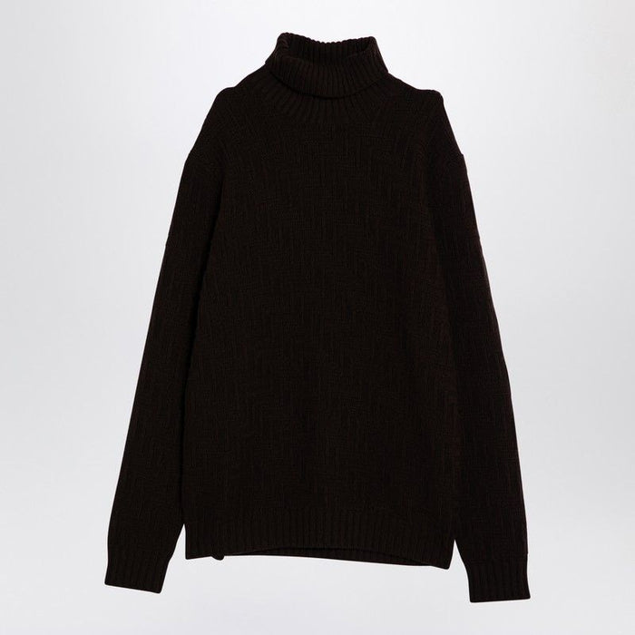 Prada  Brown Cashmere Blend Turtleneck Sweater