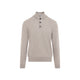 Brioni Beige Half-Button Up Sweater