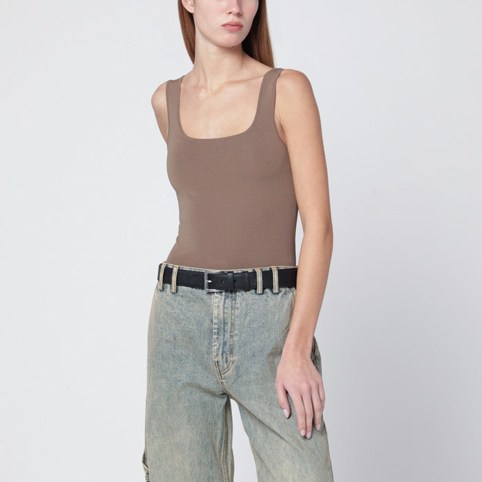 Entire Studios Light Brown Viscose-Blend Top