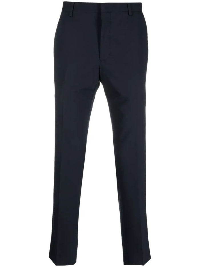 Prada Navy Blue Stretch Wool Pant