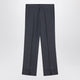 Prada Wide Aviator Blue Mohair And Silk Trousers