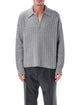 Ami Paris Ami Paris Cable Knit Polo Sweater