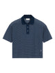 Ami Paris Cotton Striped Fit Polo Adc