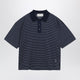 Ami Paris Blue/White Striped Ami De Coeur Polo By Ami Paris