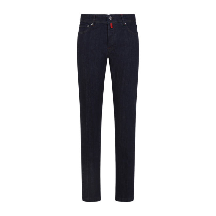 Kiton Indaco Blue Cotton Jeans