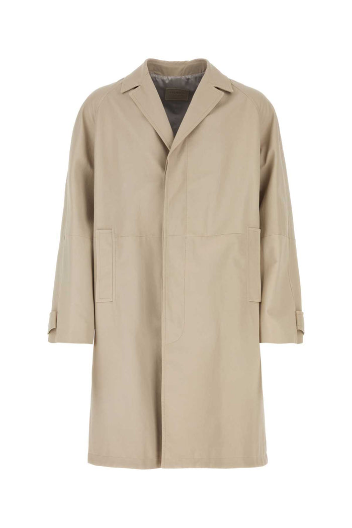 Prada Sand Nappa Leather Coat