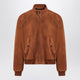 Prada  Camel-Coloured Suede Bomber Jacket