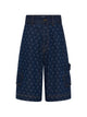 Marine Serre Moon Denim Bermuda Shorts