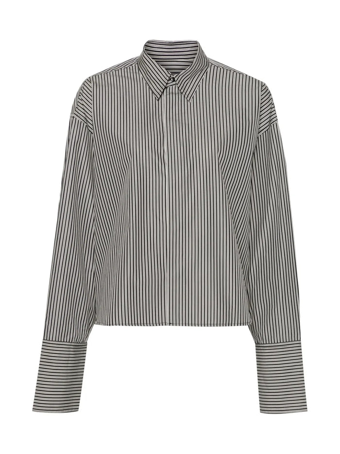 Ami Paris Boxy Fit Striped Shirt