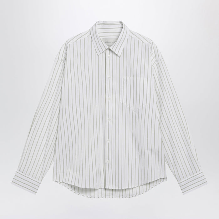 Ami Paris White Striped Ami De Coeur Shirt