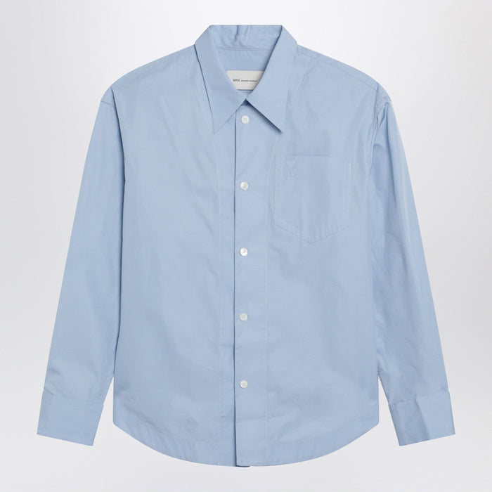 Ami Paris Ami De Coeur Light Blue Shirt