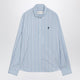 Ami Paris Light Blue Striped Ami De Coeur Shirt