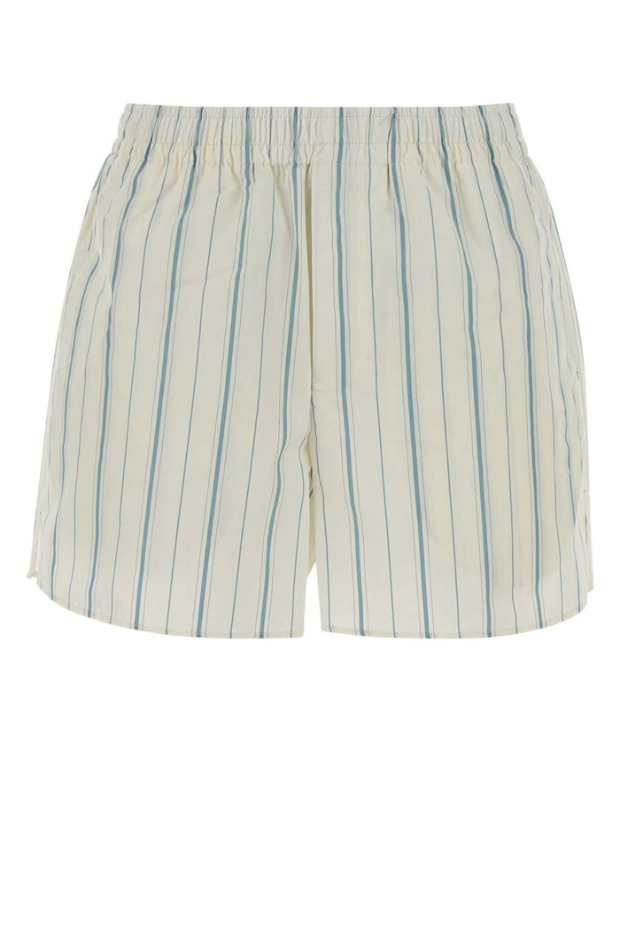 Ami Paris Embroidered Poplin Bermuda Shorts