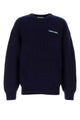 Marine Serre Navy Blue Wool Sweater