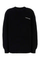 Marine Serre Black Cotton Oversize Sweater