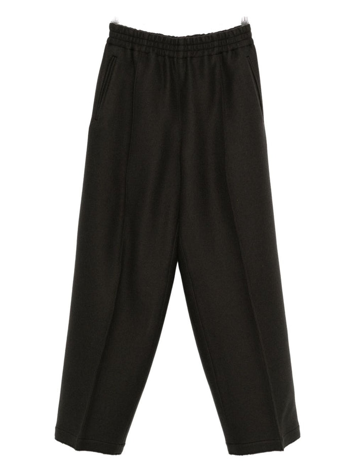 Ami Paris Wool Wide-Leg Trousers