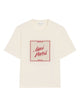 Ami Paris Cream Cotton Short Sleeve T-Shirt