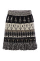 Vanisé Wool And Cashmere Blend Jacquard Skirt