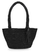Manebi Black Raffia Shoulder Bag