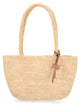 Manebi Powder Raffia Leather Bag