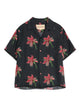 Valentino Garavani Valentino Linen Bowling Shirt With Papier Floral Print
