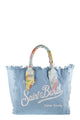 Mc2 Saint Barth Canvas Tote Bag With Scarf-Wrapped Handles