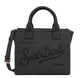 Mc2 Saint Barth Black Grained Texture Logo Bag