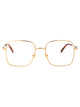 Valentino Garavani Gold Gold Transparent Metal Glasses