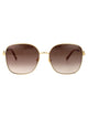 Valentino Garavani Gold Gold Brown Metal Sunglasses
