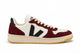 Veja Burgundy Leather Flat Shoes