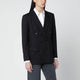 Vitovi Black Pinstripe Lurex Double-Breasted Jacket