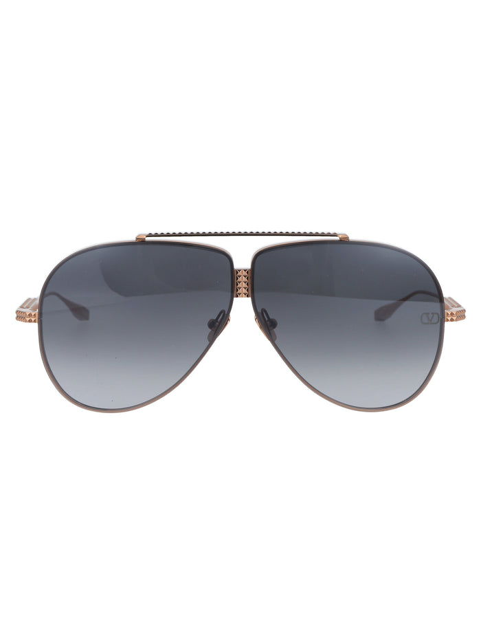 Valentino Garavani Rose Gold Titanium Sunglasses