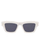 Valentino Garavani White - Yellow Gold W/Dark Grey Acetate Sunglasses