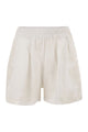 Maurizio Mykonos Linen Shorts With Embroidery And Elasticated Waistband