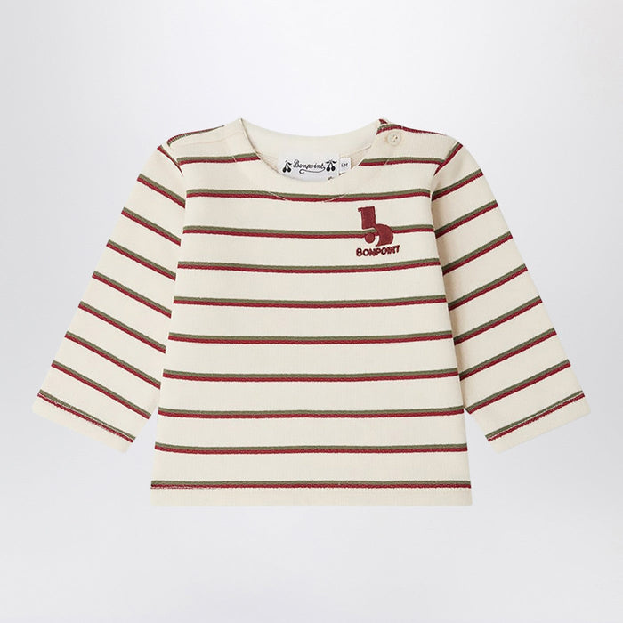 Bonpoint Tourbillon Striped Cotton T-Shirt