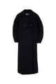 Ganni Blue Recycled Wool Polyester Cashmere Nylon Coat